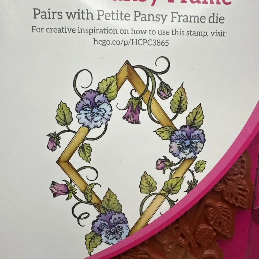 Heartfelt Creations Petite Pansy Frame Dies & Stamps HCD1-7225 + HCPC-3865 cards